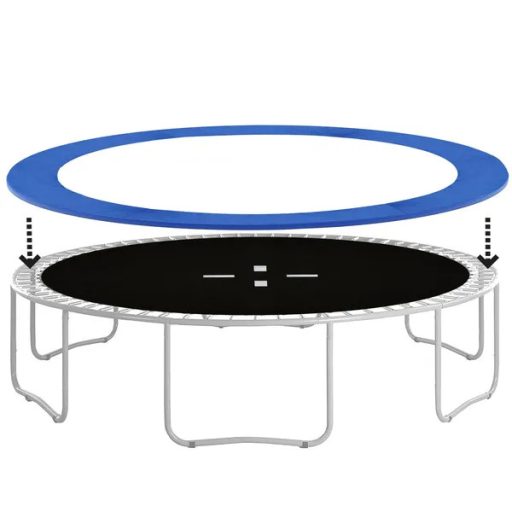 Kék PVC/PE trambulin védőperem, 180 cm (6FT), 33 cm széles párnázás