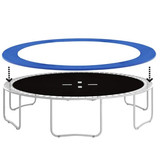 Trambulinavédő perem PVC/PE, 396 cm (13FT), kék, 14 mm EPE hab