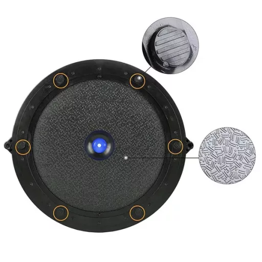 BOSU egyensúlyozó labda 57 cm kék, gumiszalagokkal, 200 kg teherbírás