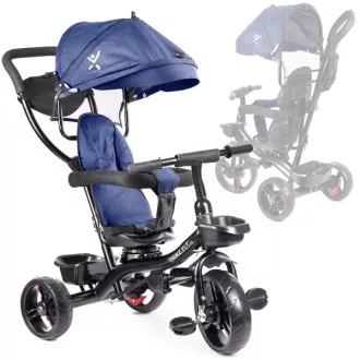   Trike Fix Lite 3-az-1-ben, 360°-ban forgatható gyerek háromkerekű, tengerészkék
