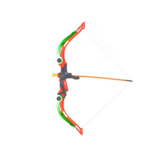 Gyerek íjászkészlet LED-es íjjal, céltáblával, tapadókorongos nyilakkal 53 cm