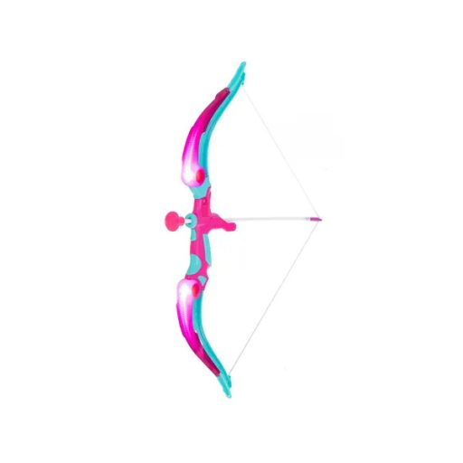 Gyerek rózsaszín íj készlet céltáblával, 53 cm-es íj, 3 tapadókorongos nyíl
