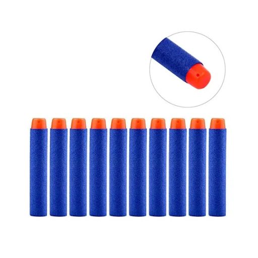 Lágy habszivacs lövedékek játék kilövőhöz, 7,2 cm, 10 db, kék