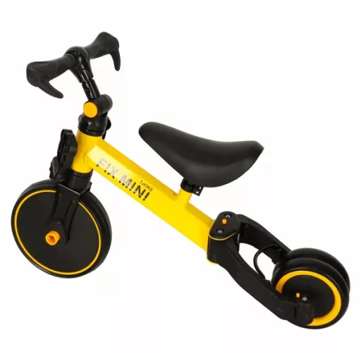 3 az 1-ben futóbicikli Trike Fix Mini, sárga, 18 hó-4 év, 30 kg