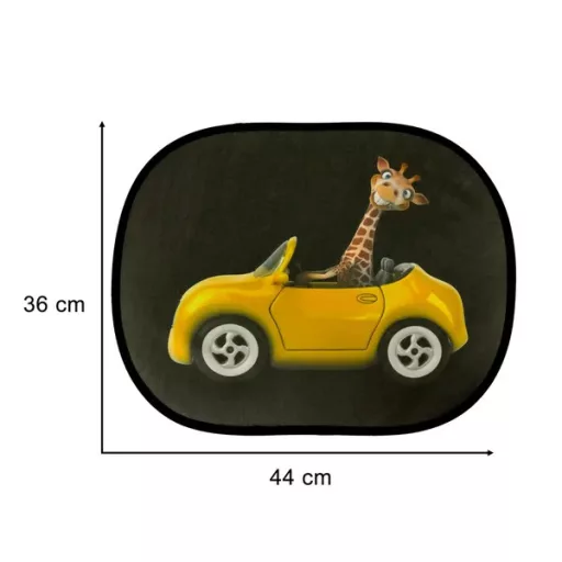 Statikus tapadású autó ablak napellenző, zsiráf minta, 2 db