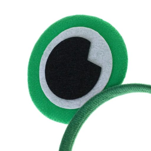 Gyerek béka jelmez készlet: zöld fejpánt szemekkel, csokornyakkendővel és farokkal