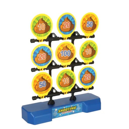 Gyerek pneumatikus céllövő játék pisztoly habgolyókkal, mozgó céltábla