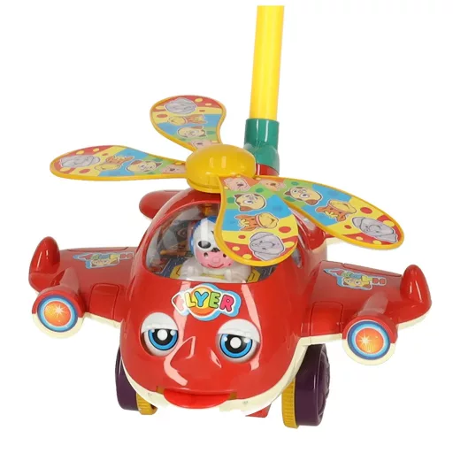Pusher on a stick helicopter plane with sound
