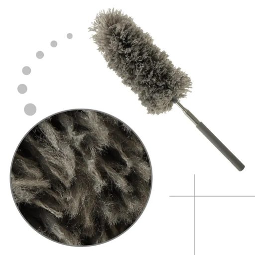 Teleszkópos Seprű Porszívó Ecset, Szürke Színben - 19 cm-től 83 cm-ig Kiterjeszthető