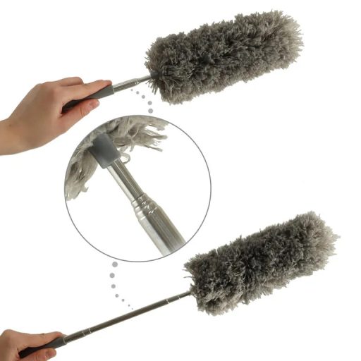 Teleszkópos Seprű Porszívó Ecset, Szürke Színben - 19 cm-től 83 cm-ig Kiterjeszthető