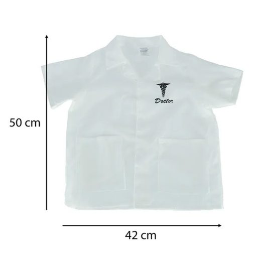 Gyerek orvosi farsangi jelmez szett, poliészter, 3-8 év, kiegészítőkkel