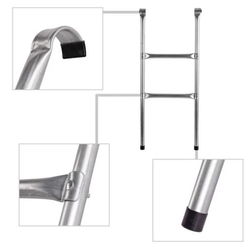 Kétfokú univerzális acél trambulin létra 86×35 cm