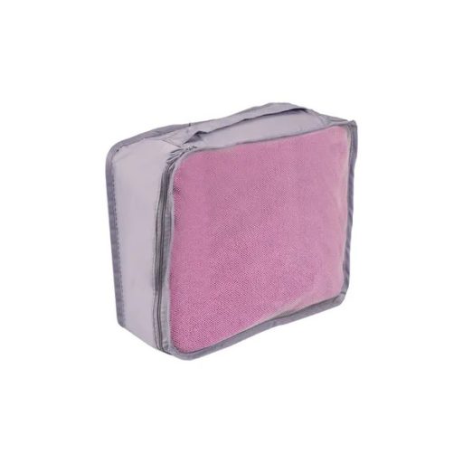 7 részes vízlepergető bőrönd rendszerező szett, szürke poliészter