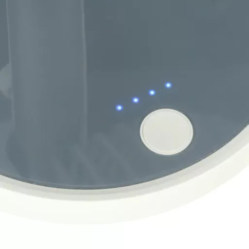 Akkumulátoros asztali ventilátor, USB-töltés, 4 fokozat, LED, 30-38 cm, fehér