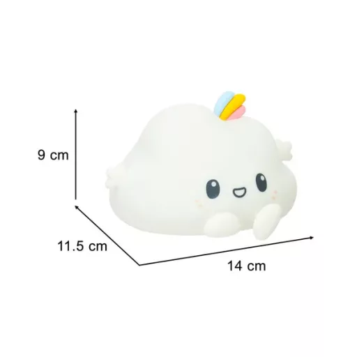 Szilikon felhő éjjeli lámpa gyerekeknek, RGB LED, akkumulátor