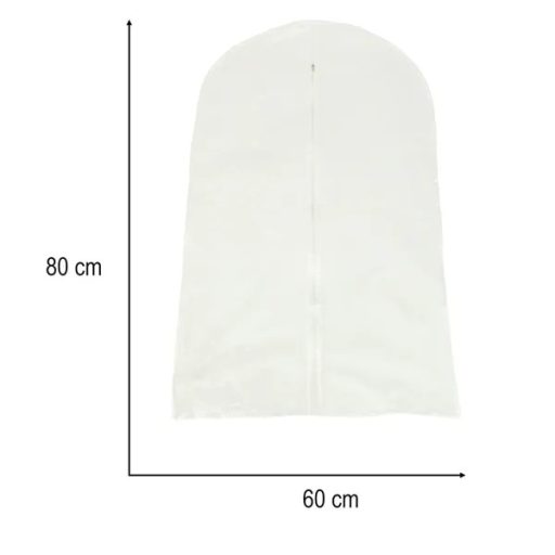 Átlátszó ruhatartó huzat 60×80 cm poliészter, cipzáras