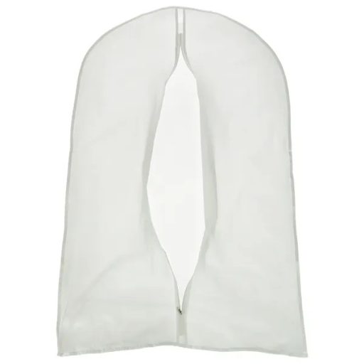 Átlátszó ruhavédő huzat, cipzáras, poliészter, 60×120 cm