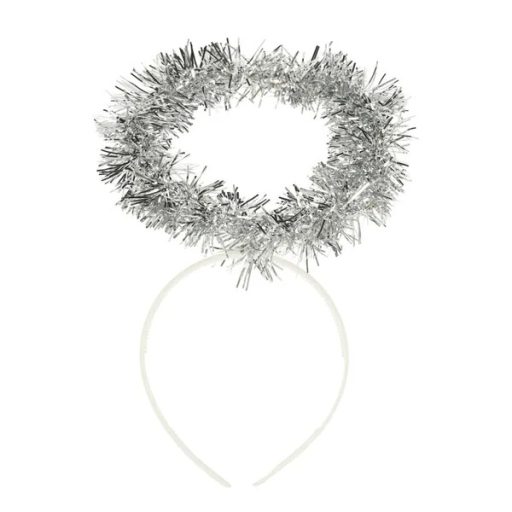 Gyerek angyal jelmez szett, 4 részes, fehér, S méret (100–110 cm)