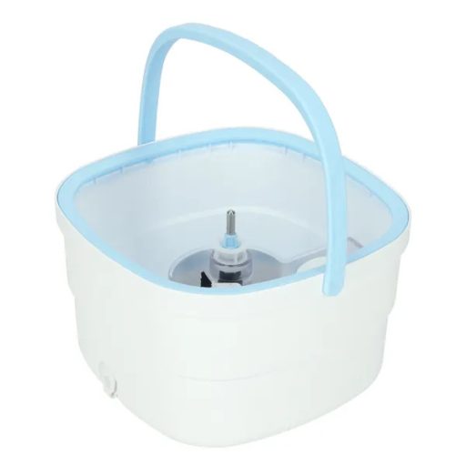 Négyzetes forgó lapos mop vödörrel, tiszta-piszkos víz szeparáció, mikroszál, 2 fej