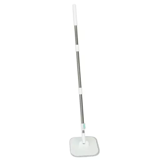 Négyzetes forgó lapos mop vödörrel, tiszta-piszkos víz szeparáció, mikroszál, 2 fej