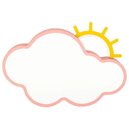 Kék  felhő LED mennyezeti lámpa távirányítóval, dimmelhető, 30 W