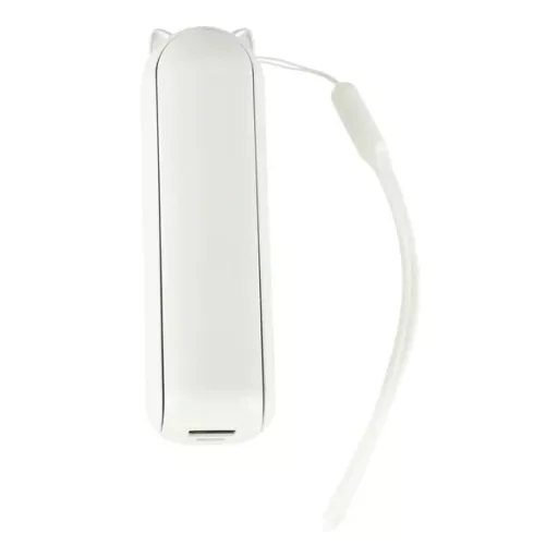 Összecsukható mini USB-C asztali-kézi ventilátor 1200 mAh powerbank, fehér