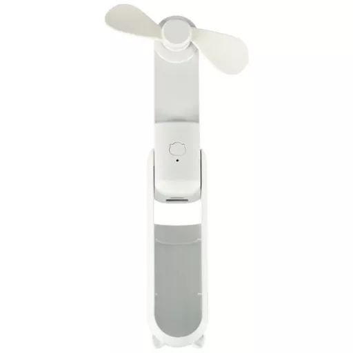 Összecsukható mini USB-C asztali-kézi ventilátor 1200 mAh powerbank, fehér