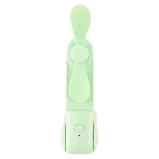 Hordozható mini USB ventilátor 3 sebességgel, powerbank funkcióval, zöld