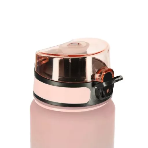 Sport kulacs szívószállal, füles, 600 ml, rózsaszín-kék