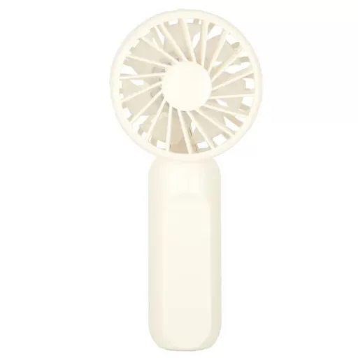 Mini USB-C tölthető asztali és kézi ventilátor, 13,8 cm, 1200 mAh, fehér