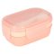 BPA-mentes 3 szintes ebéddoboz 1900 ml, 8 rekeszes, barackszín