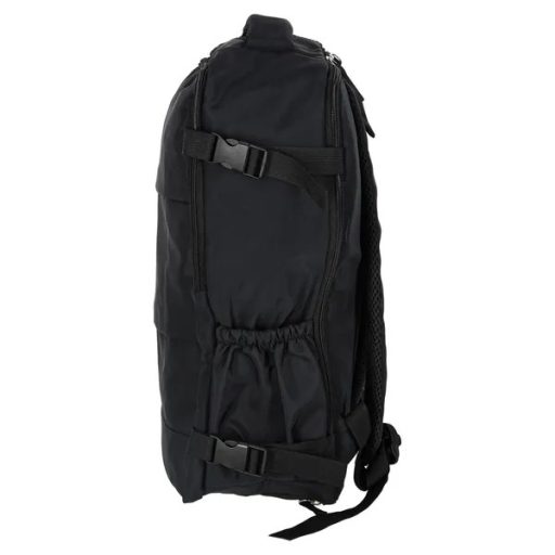 Fekete utazó hátizsák 45x30 cm, 3 rekesszel, kompressziós pántokkal