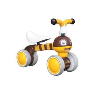   ECOTOYS Méhecske alakú futóbicikli, 56x24.5x41 cm, barna-sárga