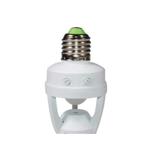 E27 izzófoglalat 360° PIR mozgás- és fényérzékelővel, IP20