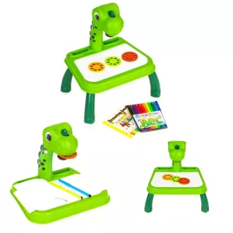   Dinoszauruszos rajzvetítő gyerekeknek, 24 minta, 12 filctoll, 3+ év