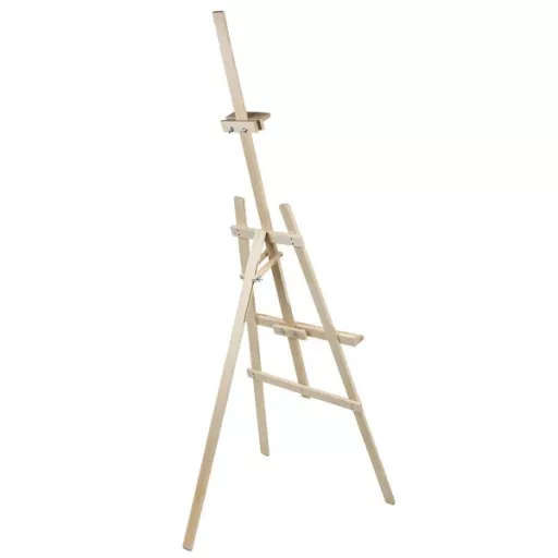 Festőállvány 150 cm, állítható stabil bükkfa, összecsukható