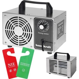   Ózongenerátor 60 g/h, 120 W, időzítős légtisztító rozsdamentes acél