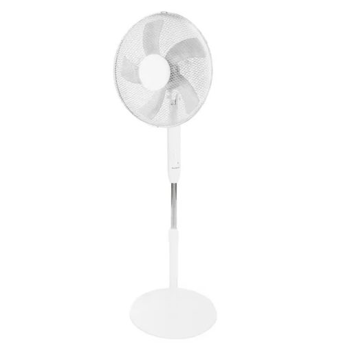 Álló ventilátor 45 W, 40 cm átmérő, 5 lapát, 3 sebesség, fehér