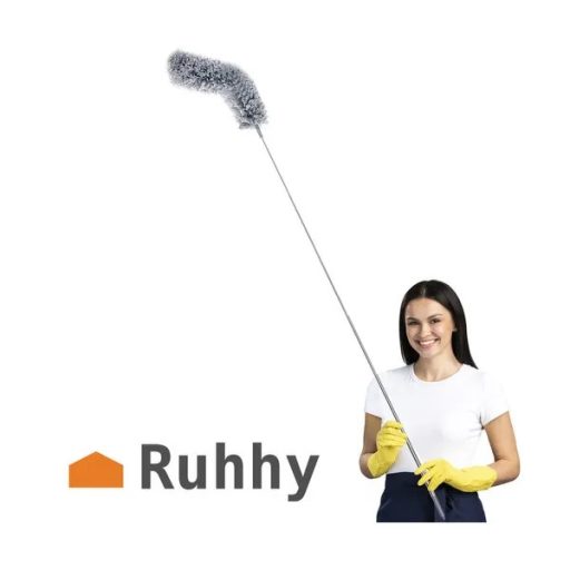 Teleszkópos portörlő kefe, 84–250 cm, 2 cserélhető fejjel, mikroszálas