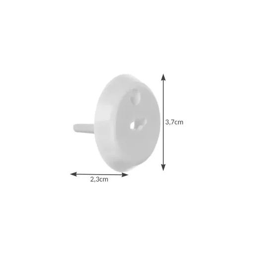 Ruhhy Konnektorvédő nyitó kulccsal, 15+3db,  3,7 x 2,3 cm, fehér