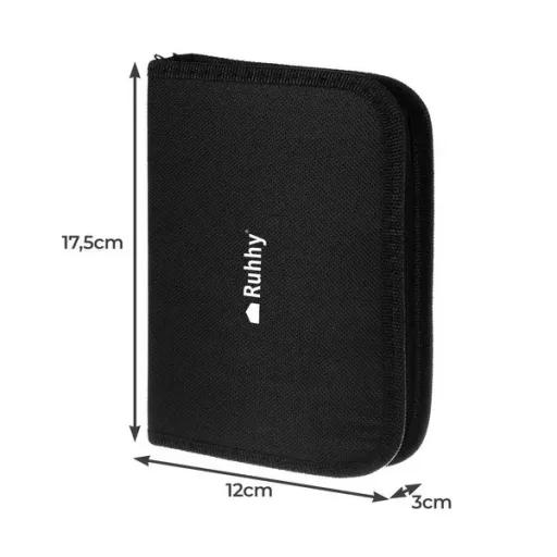 Ruhhy hordozható varrókészlet, 129 részes, színes cérnákkal, tokban