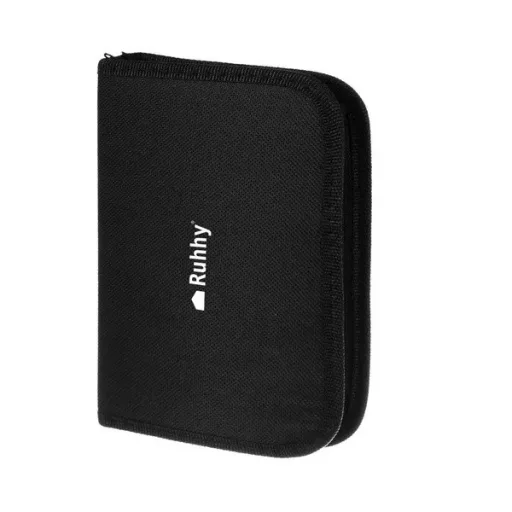 Ruhhy hordozható varrókészlet, 129 részes, színes cérnákkal, tokban