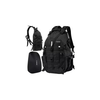   Trizand 20534 katonai/turisztikai hátizsák vízálló védőhuzattal, 25 l, 50x30x22 cm, fekete