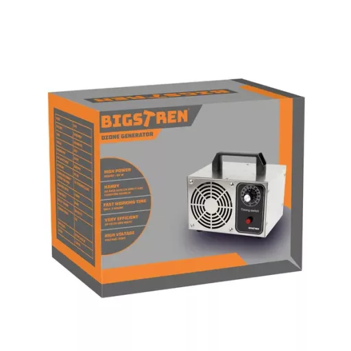 Bigstren 21208 ózongenerátor, 20 000 mg/h, 100-120 m², rozsdamentes acél