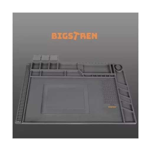 Szilikon szerviz szőnyeg mágneses zsebekkel, 30×45 cm, szürke