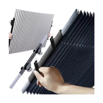   Univerzális autó harmonika napellenző szélvédőre, 150×65 cm, alu fóliával