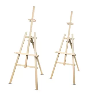   Bükkfa festőállvány készlet, 150 cm, 2 db stabil háromlábú