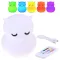 Bagoly szilikon LED éjjeli lámpa távirányítóval, USB-töltés