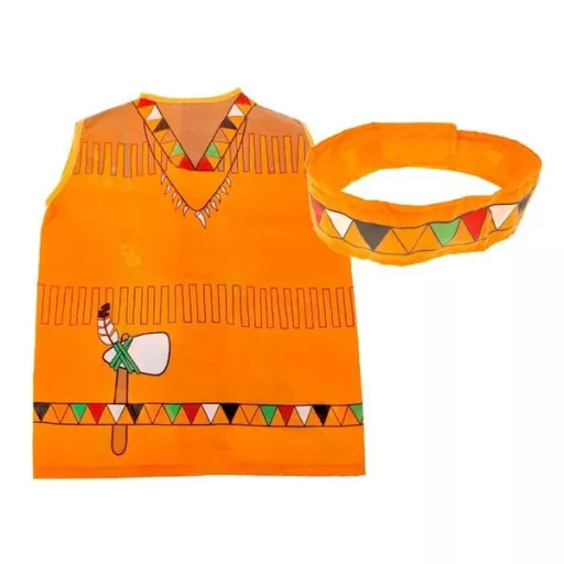 Gyerek mellényes jelmez fejfedővel – rendőr/indián/cowboy/lovag, 3-8 év