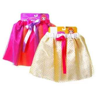   Rózsaszín vagy sárga lány tüll szoknya, selyem béléssel, gumis derékkal, 3-6 év